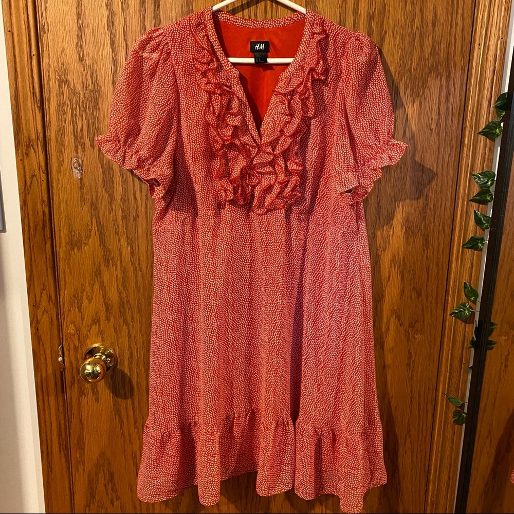 Puff Sleeve Ruffle Dress